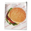 Food Trays, Containers, and Lids | Bagcraft 300527 6 in. x 6.5 in. Foil Single-Serve Bags - Silver, Hamburger Design (1000/Carton) image number 3