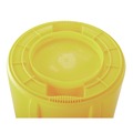 Trash Cans | Rubbermaid Commercial FG264360YEL 44 Gallon Plastic Vented Round Brute Container - Yellow image number 3