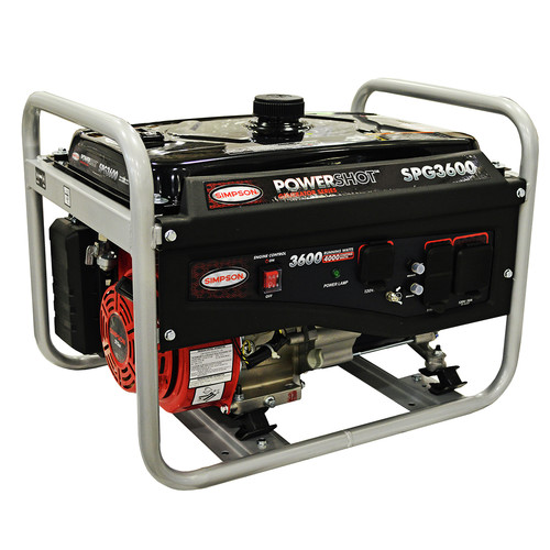Portable Generators | Simpson 70029 3,600 Watt Gasoline Powered Portable Generator (49-State) image number 0