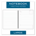 Office Jansan | Cambridge 06132 11 x 8.25 Sheets (80) Wirebound Guided Business Notebook - Dark Gray Linen Cover image number 3