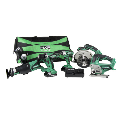 Combo Kits | Hitachi KC18DG6LPA 18V Cordless Lithium-Ion 6-Tool Combo Kit image number 0