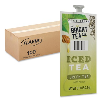 FLAVIA 48049 The Bright Tea Co. Tea Freshpack - Iced Green Tea with Honey (100/Carton)