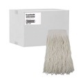 Mops | Boardwalk BWK324R 24 oz. Premium Saddleback Head Rayon Fiber Mop Head - White (12/Carton) image number 2