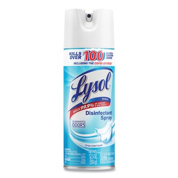 LYSOL Brand 12.5 oz. Aerosol Disinfectant Spray - Crisp Linen Scent