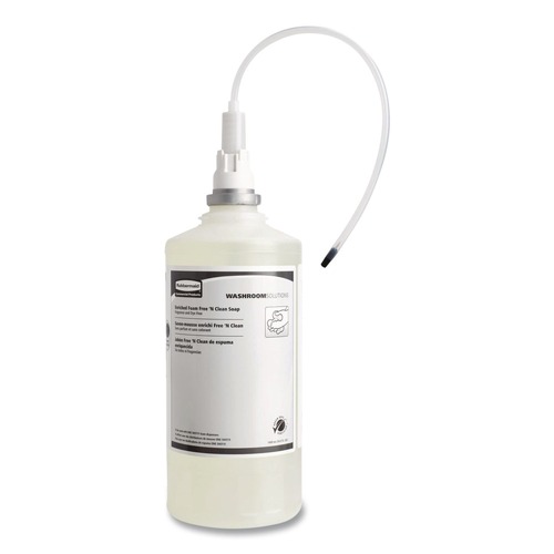 Labor Day Sale! Save $30 off $199! | Rubbermaid Commercial FG750390 Free-N-Clean 1,600 mL Foaming Hand Soap Refill - Fragrance-Free (4/Carton) image number 0