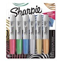 Permanent Markers | Sharpie 2089634 Medium Chisel Tip Metallic Permanent Marker - Assorted (6/Pack) image number 0