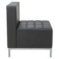  | Alera ALEQB8116P 26.38 in. x 26.38 in. x 30.5 in. QUB Series Powered Armless L Sectional - Black image number 3