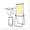 Easels | MasterVision EA14000583MV 28.5 in. x 37.5 in. Folds-to-a-Table Melamine Easel - White Surface/Black Steel Frame image number 2