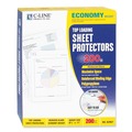 Office Jansan | C-Line 62067 11 in. x 8-1/2 in. Economy Weight Poly Sheet Protectors with 2-in. Sheet Capacity - Reduced Glare (200/Box) image number 0