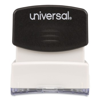 Universal UNV10056 Pre-Inked 1-Color 'FOR DEPOSIT ONLY' Message Stamp - Blue