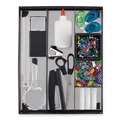 Office Jansan | Universal UNV20021 15 in. x 11.88 in. x 2.5 in. 6 Compartments Metal Mesh Drawer Organizer - Black image number 5