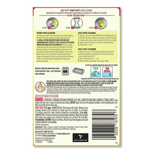 EASY-OFF 87979CT Heavy Duty Oven Cleaner – Fresh Scent, Foam, 14.5 Oz Aerosol