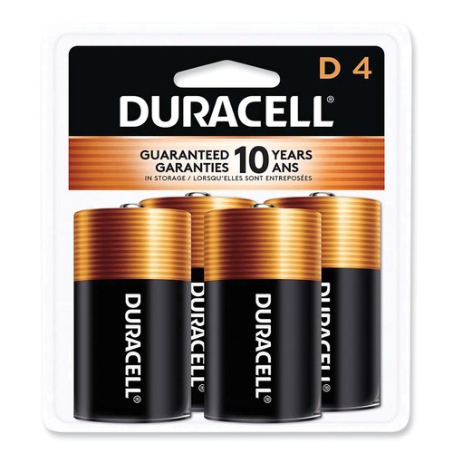 Battery Chargers | Duracell MN1300R4Z CopperTop Alkaline D Batteries (4/Pack) image number 0