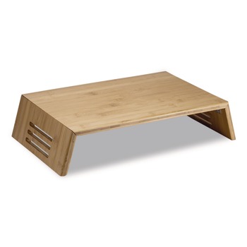 Officemate Bamboo Desktop Monitor Stand For 16-in Monitors 17.56 x 12.44 x 2.64 Brown Supports 20 lbs