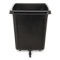 Trash Cans | Rubbermaid Commercial FG461400BLA 500 lbs. Capacity 105 Gallon Plastic Cube Truck - Black image number 3