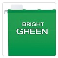  | Pendaflex 42626 Ready-Tab 1/5-Cut Tabs Colored Reinforced Hanging Letter Folders - Bright Green (25/Box) image number 6