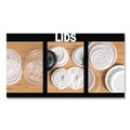 Food Trays, Containers, and Lids | WinCup 222061 Dome Plastic Lids for 12 oz to 24 oz Hot Cups and Bowls - White (1000/Carton) image number 2