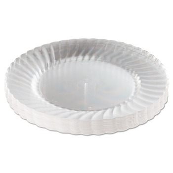 WNA 9 in. Diameter Classicware Plastic Plates - Clear (12/Pack)