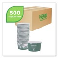 Food Trays, Containers, and Lids | Eco-Products EP-BSC12-WA 4.05 in. x 2.5 in. 12 oz. World Art Renewable and Compostable Paper Food Container - Green (500/Carton) image number 6