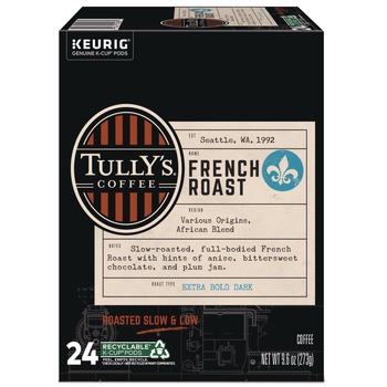 Tully's Coffee 5000373779 Coffee K-Cups - French Roast (24/Box)