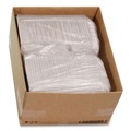 Food Service | Pactiv Corp. YCN809010000 EarthChoice SmartLock 9 x 9 x 3.1 Plastic Microwavable MFPP Hinged Lid Container - White (120/Carton) image number 2
