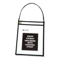  | C-Line 41922 75 Sheet Capacity 1-Pocket 9 in. x 12 in. Shop Ticket Holder with Strap - Black (15/Box) image number 2