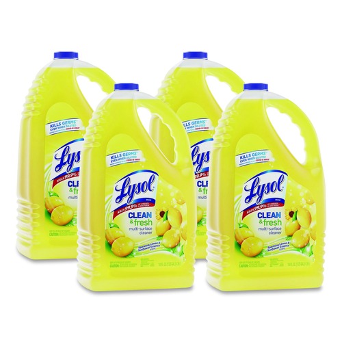 Cleaning & Janitorial Supplies | LYSOL Brand 36241-77617 144 oz. Bottle Clean and Fresh Multi-Surface Cleaner - Sparkling Lemon and Sunflower Essence (4/Carton) image number 0