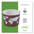 Office Jansan | Eco-Products EP-BSC8-WA 8 oz. 3.04 in. Diameter x 2.3 in. h World Art Renewable and Compostable Paper Food Container - Brown (1000/Carton) image number 3