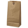 General 18420 8.25 in. x 5.94 in. x 16.13 in. Grocery Paper Bags - Size 20, Kraft (500/Bundle) image number 1