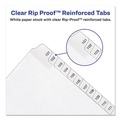 Office Jansan | Avery 01703 11 x 8.5 Allstate Style Preprinted Legal Exhibit Side 51 to 75 Tab Index Dividers - White (25-Pieces/Set) image number 7