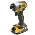 Impact Drivers | Factory Reconditioned Dewalt DCF840D1R 20V MAX Brushless Lithium-Ion 1/4 in. Cordless Impact Driver Kit (2 Ah) image number 3