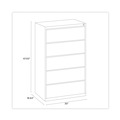 Office Filing Cabinets & Shelves | Alera 26143 30 in. x 18.62 in. x 67.62 in. Five Legal/Letter/A4-Size File Drawers Lateral File Cabinet - Putty image number 2