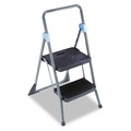  | Cosco 11829GGB 300 lbs. Capacity 20-1/2 in. x 24-3/4 in. x 39-1/2 in. Commercial 2-Step Folding Stool - Gray image number 1