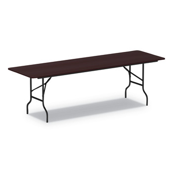 Alera 95.88 in. W x 29.88 in. D x 29.13 in. H Rectangular Wood Folding Table - Mahogany