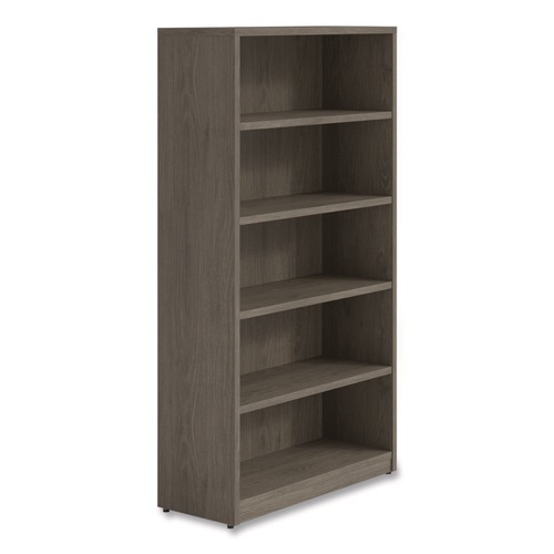 Office Filing Cabinets & Shelves | Alera AE1NNN-B36651 TOM 36 in. x 14 in. x 65 in. 5-Shelf Seville Bookcase - Walnut image number 0