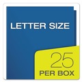 Office Jansan | Oxford 51701EE 100 Sheet Capacity 11 in. x 8.5 in. High Gloss Laminated Paperboard Folder - Blue (25/Box) image number 1