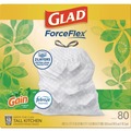 Cleaning & Janitorial Supplies | Glad 78900 ForceFlex 24 in. x 27.38 in. 13 Gallon Kitchen Drawstring Trash Bags - Gain Original Scent/White (240/Carton) image number 2