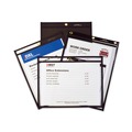 Office Jansan | C-Line 50912 Heavy Duty Super Heavyweight Plus 9 in. x 12 in. Stitched Shop Ticket Holders - Black (15/Box) image number 2