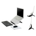 Office Jansan | 3M LX550 9 in. x 12 in. x 6.5 in. to 9.5 in. 20-lb. Capacity Vertical Notebook Computer Riser with Cable Management - Black/Charcoal Gray image number 5