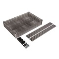 Office Jansan | Alera ALESW504818BA 48 in. x 18 in. x 72 in. Four-Shelf Wire Shelving Starter Kit - Black Anthracite image number 2