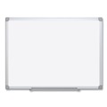 Office & Office Supplies | MasterVision MA2100790 96 in. x 48 in. Earth Silver Easy Clean Dry Erase Boards - White/Silver image number 0