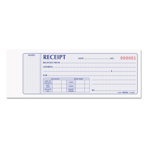 Office & Office Supplies | Rediform 8L800 7 in. x 2.75 in. Two-Part Carbonless Receipt Book image number 0