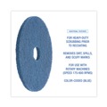  | Boardwalk BWK4017BLU 17 in. Diameter Scrubbing Floor Pads - Blue (5/Carton) image number 4