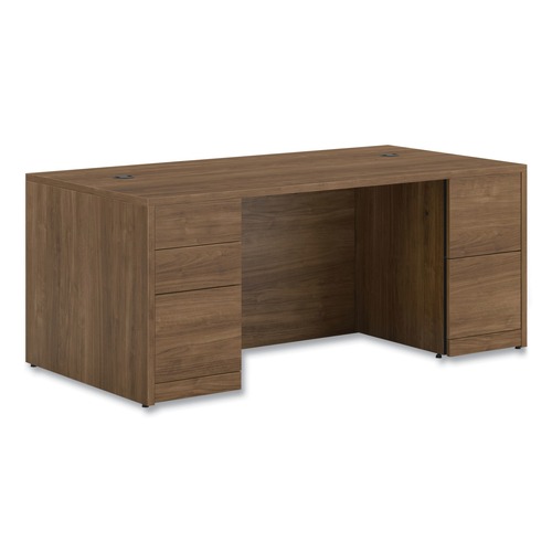 Office Desks & Workstations | HON H105890.PINCPINC 10500 Series 72 in. x 36 in. x 29.5 in. Double Full-Height Pedestal Desk - Pinnacle image number 0
