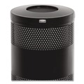 Trash Cans | Rubbermaid Commercial FGS3ETBKPL 25 gal. Classics Perforated Steel Open Top Receptacle - Black image number 1