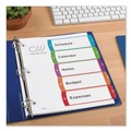 Office Jansan | Avery 11840 5-Tab 1 to 5 11 in. x 8-1/2 in. Contemporary Color Tabs Customizable TOC Ready Index Multicolor Tab Dividers - White (1 Set) image number 6