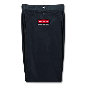 Rubbermaid Commercial 10.5 in. x 16.8 in. x 33 in. 30 Gallon Fabric Cleaning Cart Bag for Rubbermaid Commercial Housekeeping and Janitorial Carts - Black (4/Carton)