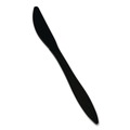 Food Service | Boardwalk BWKKNIFEBLPP Mediumweight Polypropylene Plastic Knife Cutlery - Black (1000/Carton) image number 2
