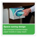 Cleaning & Janitorial Supplies | Tork 655300 8.42 in. x 4.22 in. x 5.74 in. Small Bracket Wiper Dispenser - White image number 4