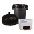 Trash Bags | Boardwalk BWK523 38 in. x 58 in. 60 gal. Low-Density 1.6 mil Repro Can Liners - Black (100/Carton) image number 1